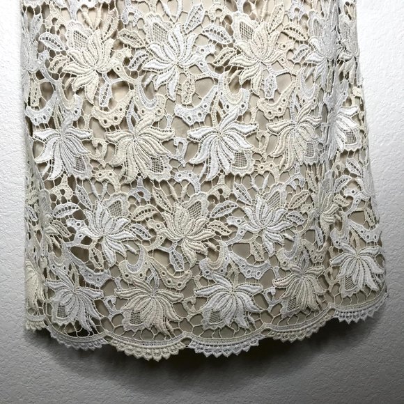 Ann Taylor lace sheath dress scallop hem - Picture 5 of 11